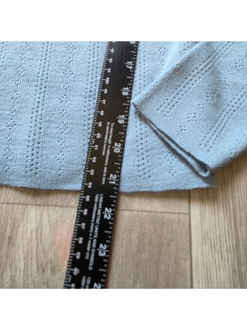 Rafael Womens Light Blue Knit Sweater Small Lambs Wool Blend Long Sleeve - Picture 6 of 6